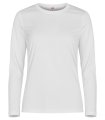 Dames T-shirt Lange Mouw Clique Basic Wit